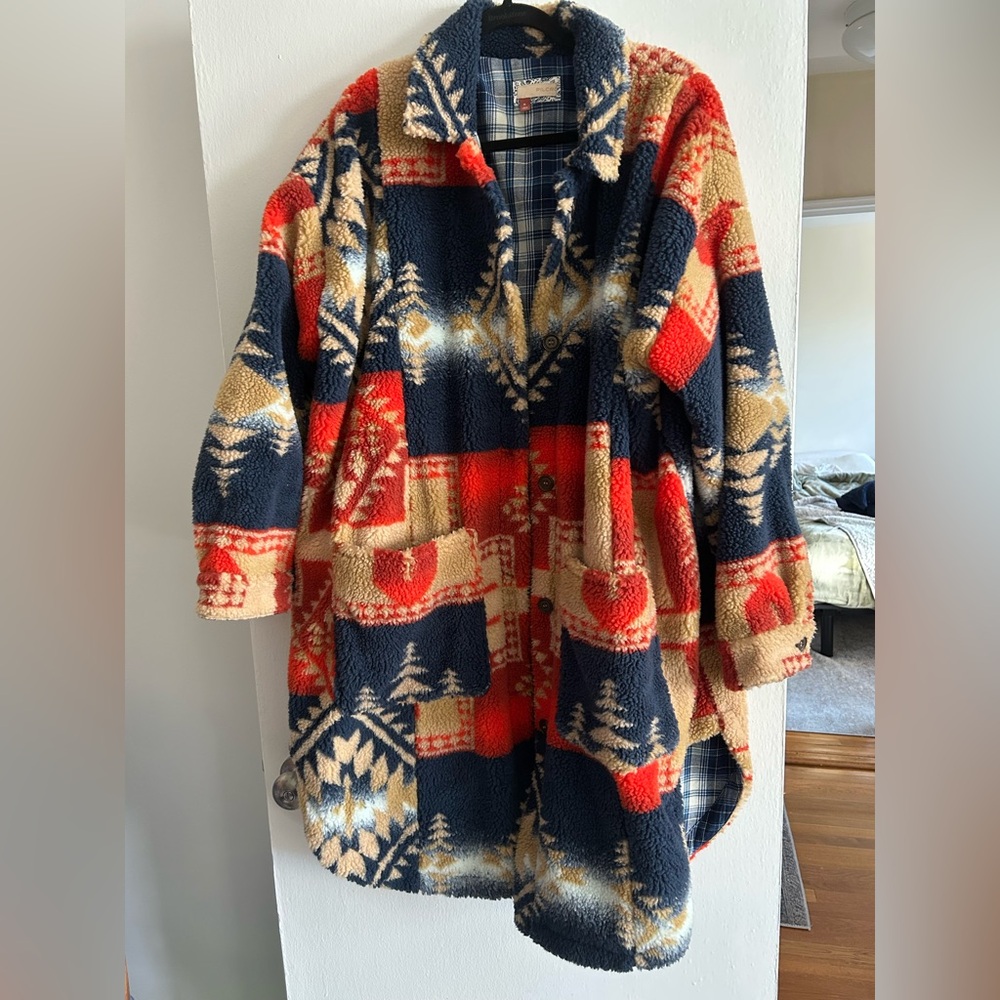 Anthropologie Pilcro Multicolor Fleece Jacket